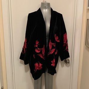 Chico’s velvet jacket, NWT size 3 (L, 16-18)